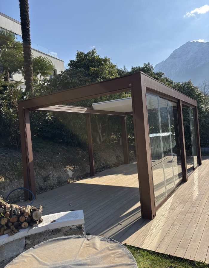 Pergola con vetri